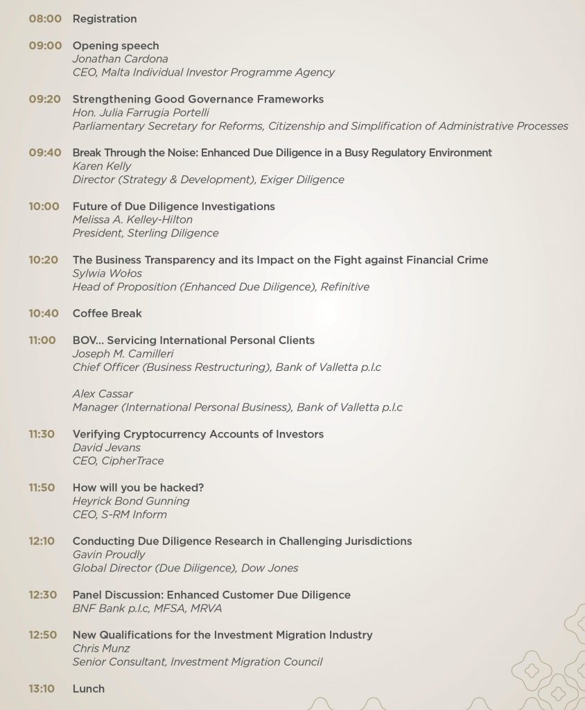 Conference agenda